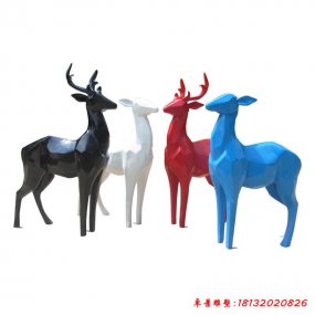 玻璃鋼抽象鹿組合