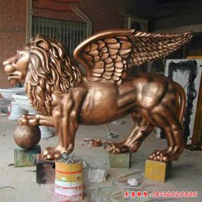 長翅膀的獅子 雕塑
