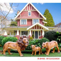 仿真獅子動物雕塑