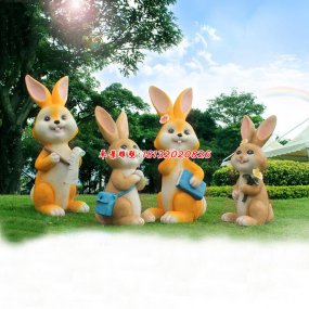 玻璃鋼讀書雕塑