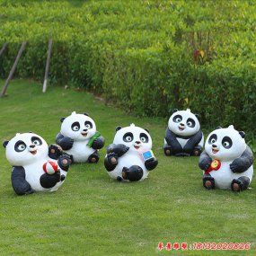 玻璃鋼仿真熊貓雕塑