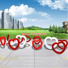 玻璃鋼心形雕塑