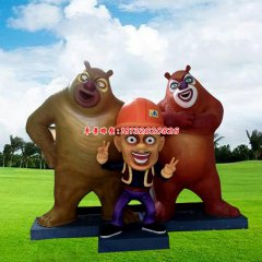 熊大熊二玻璃鋼雕塑