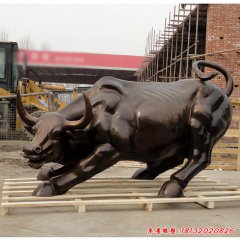 玻璃鋼開荒牛雕塑