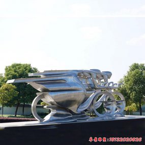不銹鋼抽象人物鏡面雕塑