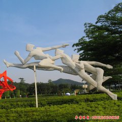 抽象不銹鋼雕塑 運(yùn)動人物雕塑