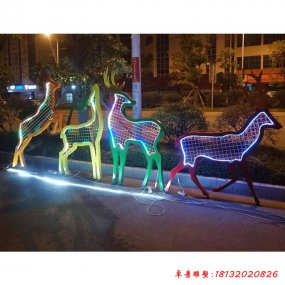 不銹鋼動物雕塑發(fā)光